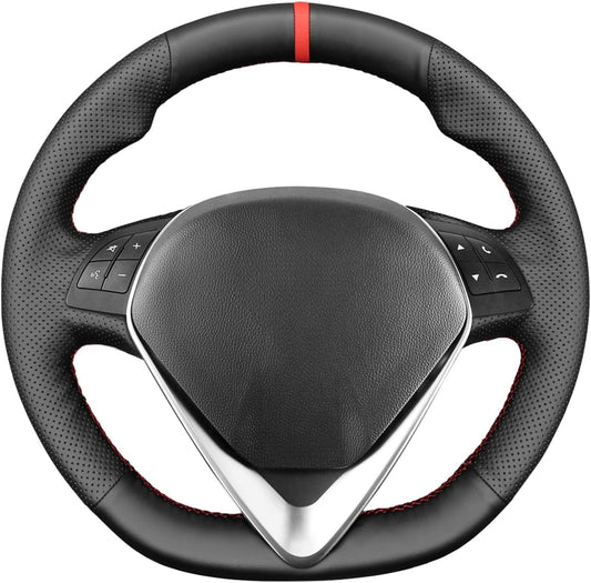 Loncky® Custom Hand Stitched Car OEM Leather Steering Wheel Cover for Alfa Romeo Giulietta 2014-2021 / MiTo 2014-2019 Interior Accessories