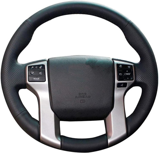 Loncky® Custom Hand Stitched OEM Leather Steering Wheel Cover for Toyota Tacoma 2012-2023 / Toyota Tundra 2014-2021/ Toyota 4Runner 2010-2014 2015 2016 2017 2018 2019 2020 2021 2022 2023/ Toyota Sequoia 2014-2022 Accessories