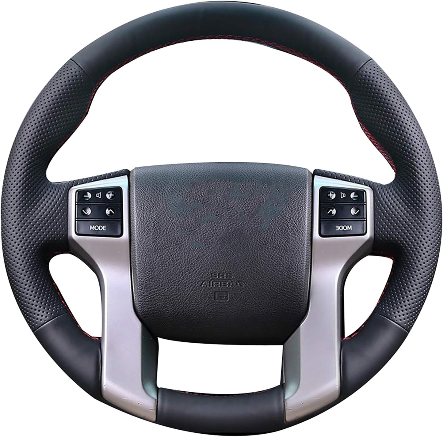 Loncky® Custom Hand Stitched OEM Leather Steering Wheel Cover for Toyota Tacoma 2012-2023 / Toyota Tundra 2014-2021/ Toyota 4Runner 2010-2014 2015 2016 2017 2018 2019 2020 2021 2022 2023/ Toyota Sequoia 2014-2022 Accessories