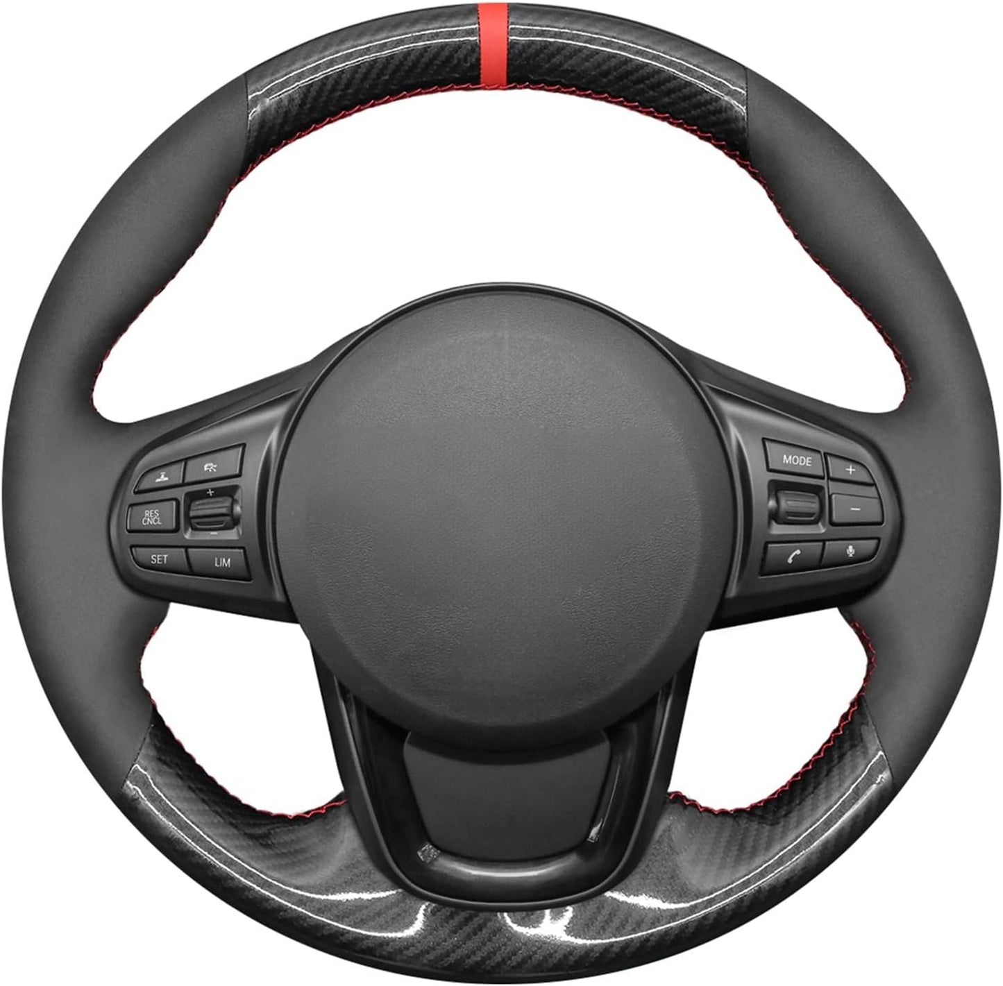 Loncky® Custom Hand Stitched Car OEM Leather Steering Wheel Cover for Toyota GR Supra 2020 2021 2022 Interior Accessories