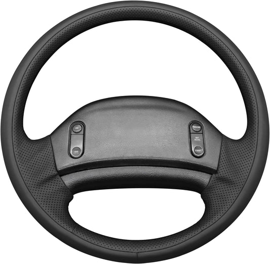 Loncky® Custom Hand Stitched Car OEM Leather Steering Wheel Cover for Ford F150 F250 F350 Super Duty Bronco E350 1992-1996 Interior Accessories