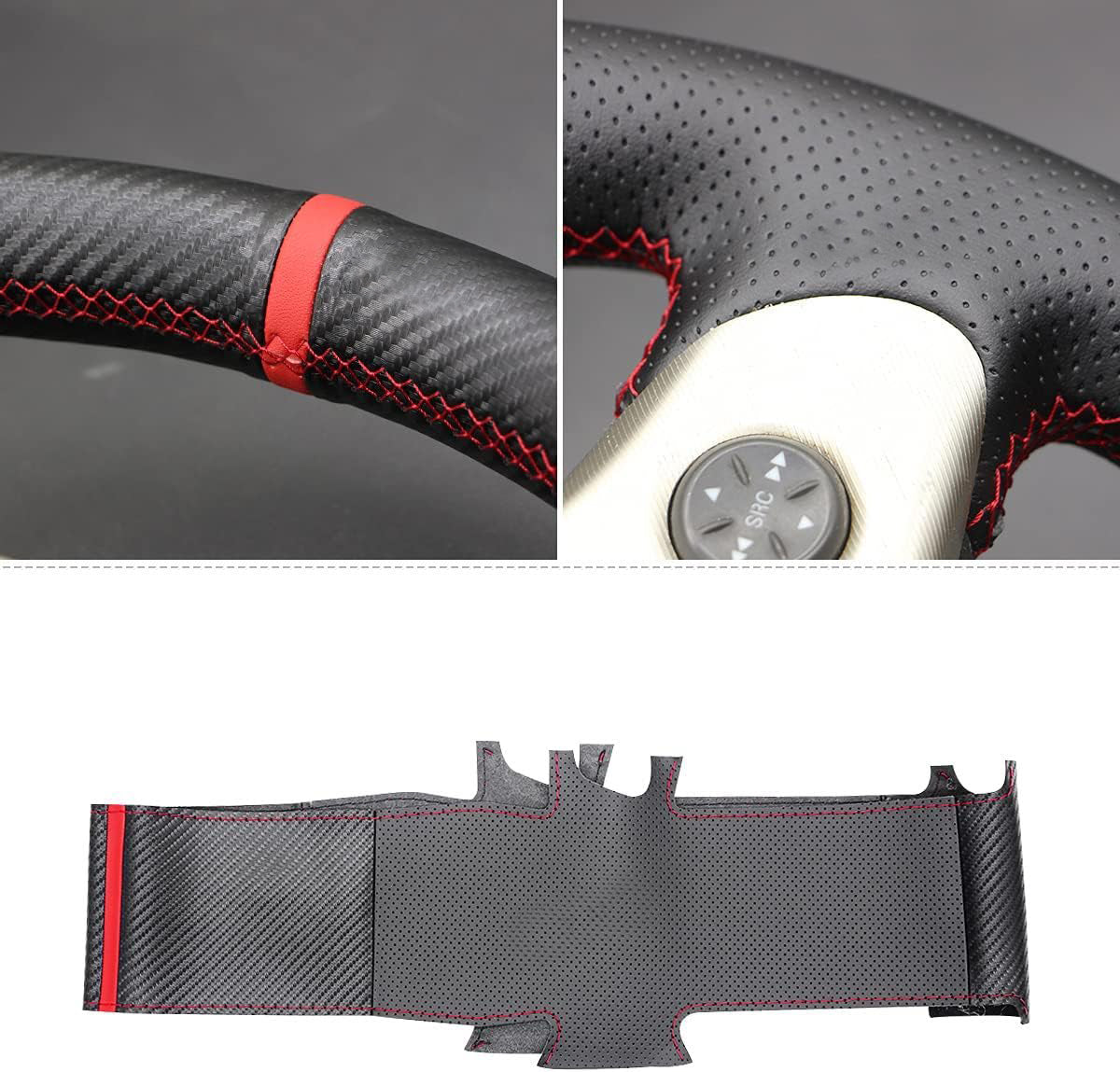 Loncky® Custom Hand Stitched Car OEM Leather Steering Wheel Cover for Alfa Romeo 159 2006-2011 Interior Accessories