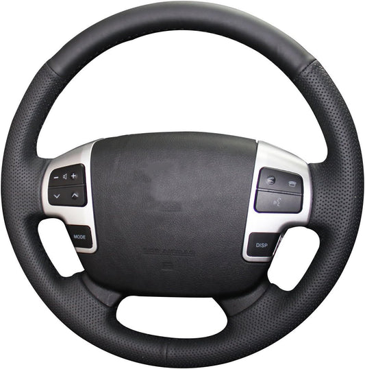Loncky® Custom Hand Stitched OEM Leather Steering Wheel Cover for Toyota Land Cruiser 2008-2015 / Toyota Tundra 2007 2008 2009 2010 2011 2012 2013/ Toyota Sequoia 2008 2009 2010 2011 2012 2013 Car Interior Accessories