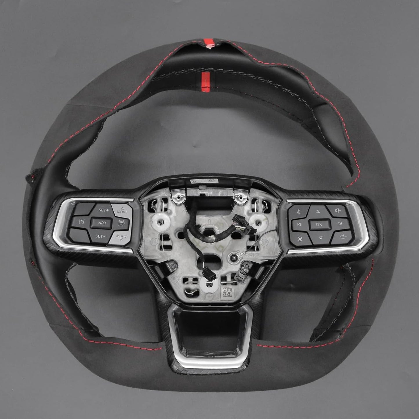 Loncky® Custom Hand Stitched Car OEM Leather Steering Wheel Cover for Ford Mustang Ecoboost S650 Dark Horse 2024 Interior Accessories