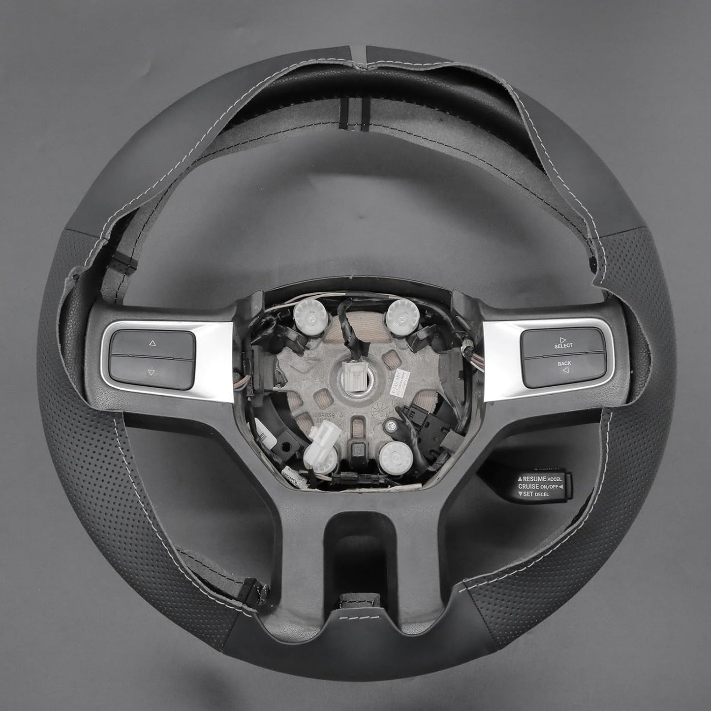 Loncky® Custom Hand Stitched Car OEM Leather Steering Wheel Cover for Dodge RAM 2009-2010 Interior Accessories