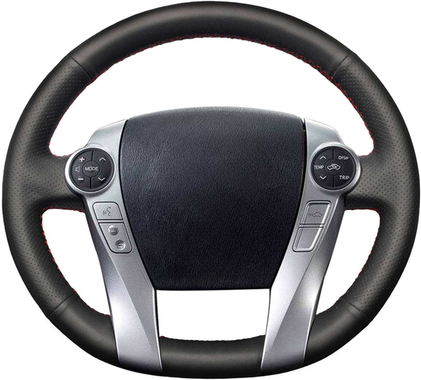 Loncky® Custom Hand Stitched OEM Leather Steering Wheel Cover for Toyota Prius 2010 2011 2012 2013 2014 2015 / Toyota Prius c 2012-2016 2017 2018 Interior Accessories