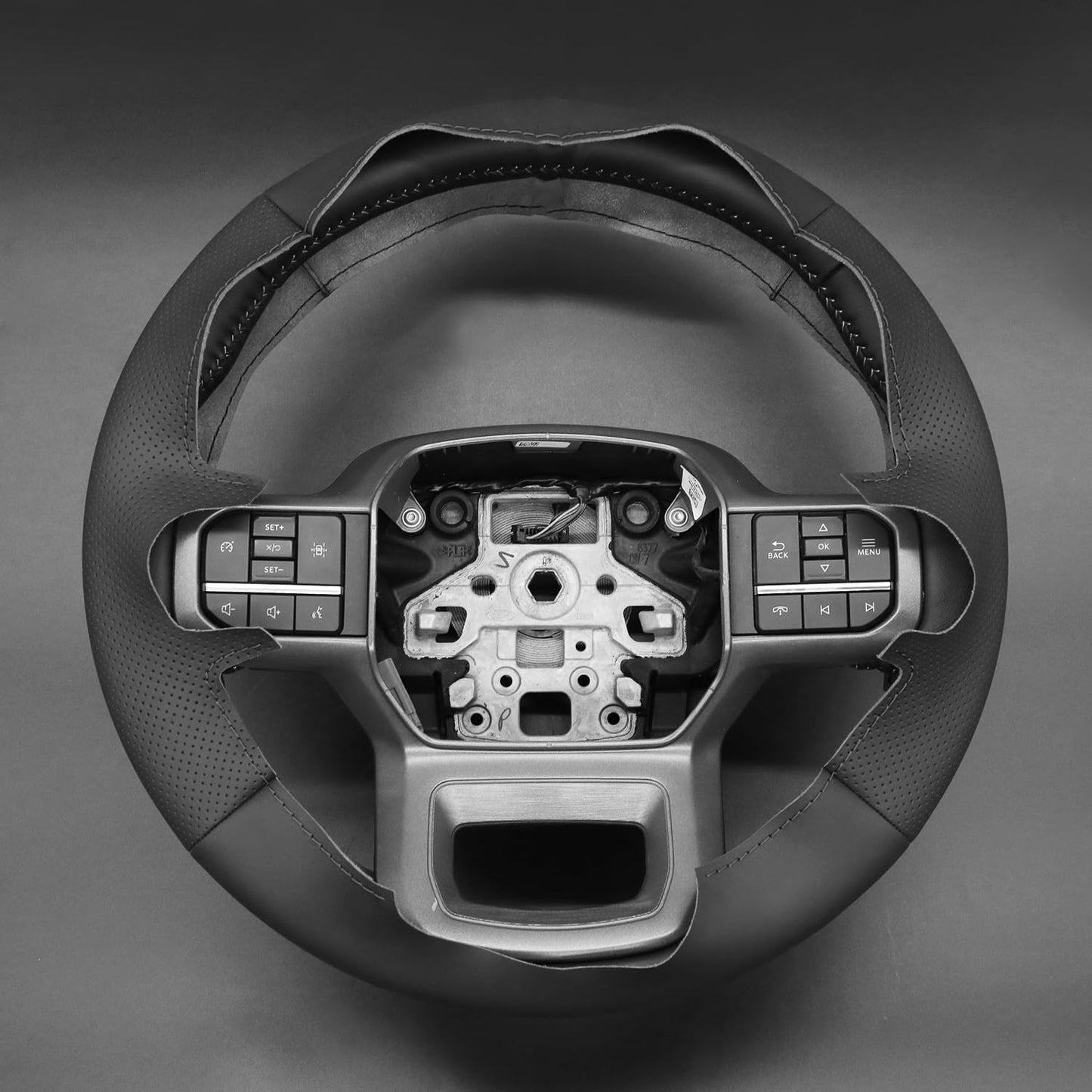 Loncky® Custom Hand Stitched OEM Leather Steering Wheel Cover for Ford F-150 2021-2024 /Ford F-250 F-350 F-450 F-55- F600 2023 2024 /Ford Expedition 2022-2024 Accessories Custom OEM Parts