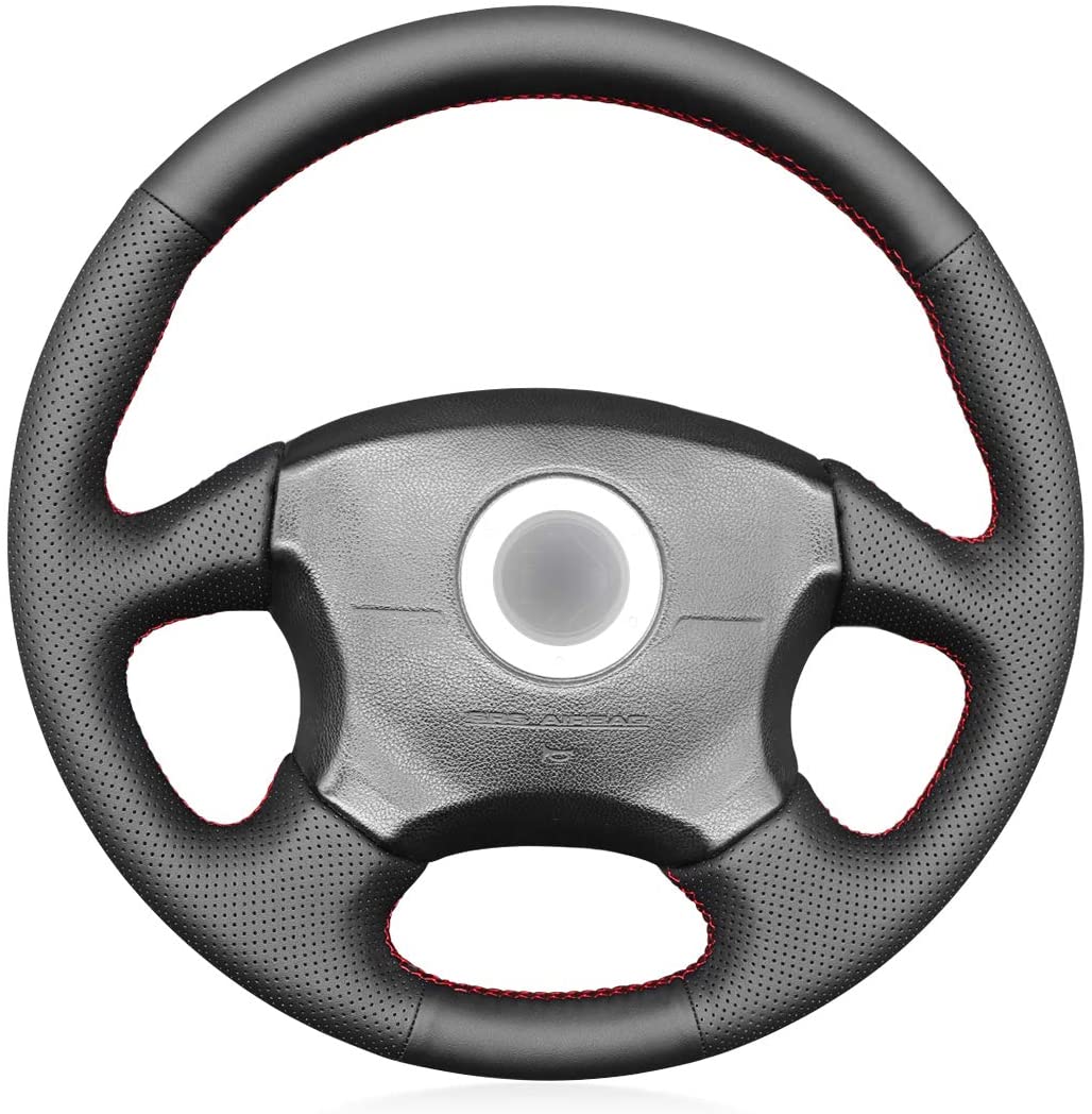 Loncky® Custom Hand Stitched OEM Leather Steering Wheel Cover for Subaru Impreza WRX STI 2004 Subaru Impreza WRX 2002 2003 2004 Interior Accessories