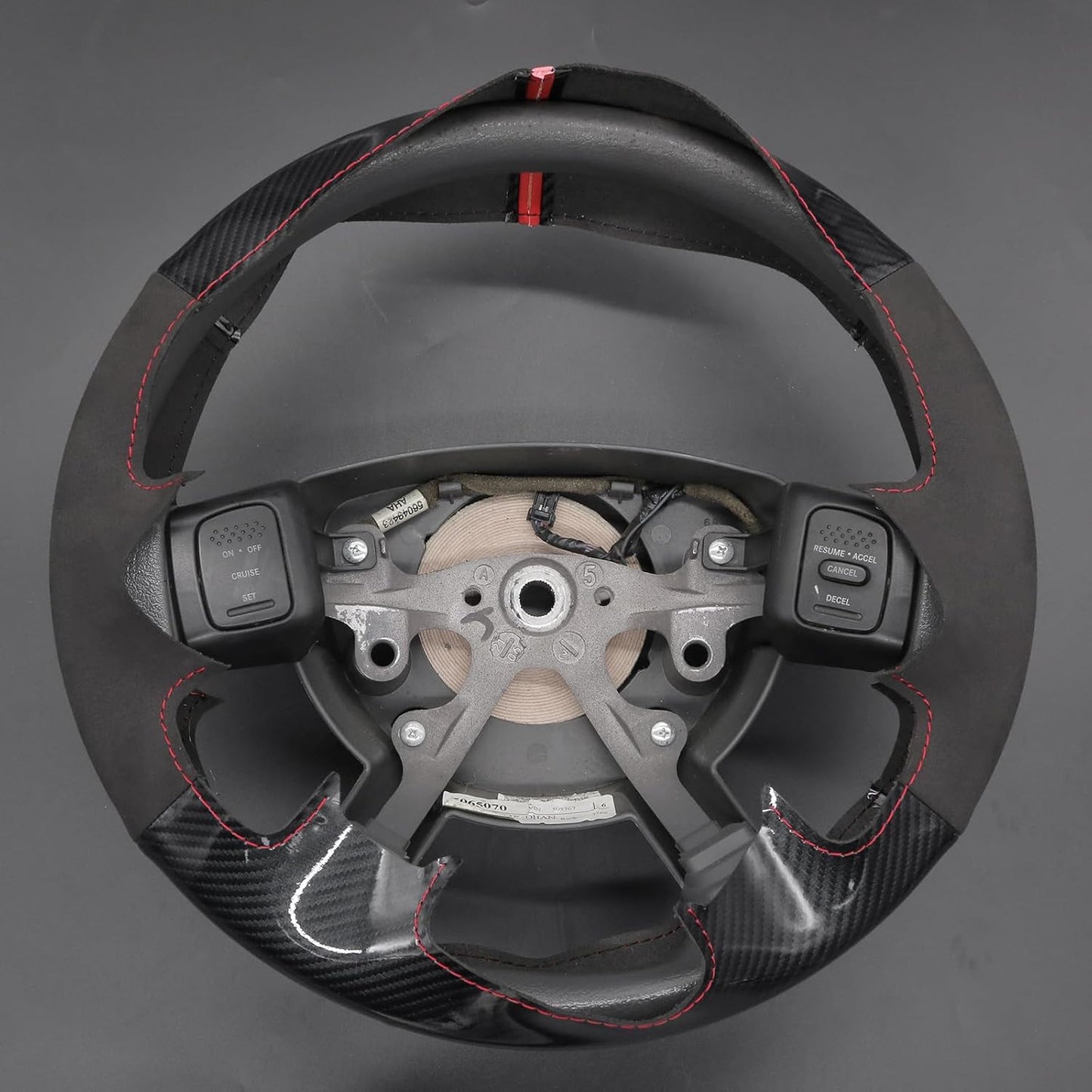 Loncky® Custom Hand Stitched Car OEM Leather Steering Wheel Cover for Dodge Ram 1500 2500 3500 2004 2005 2006 2007 2008 Interior Accessories