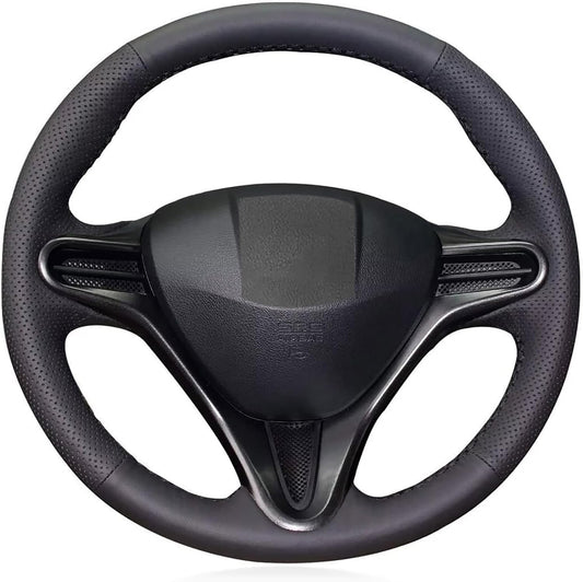 Loncky® Custom Hand Stitched OEM Leather Steering Wheel Cover for Honda Civic 2006 2007 2008 2009 2010 2011 Interior Accessories