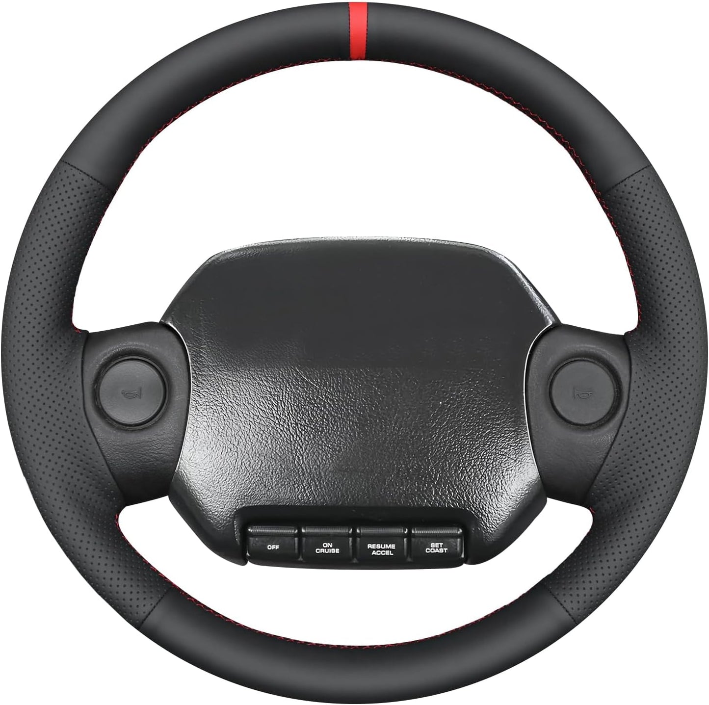 Loncky® Custom Hand Stitched Car OEM Leather Steering Wheel Cover for Dodge Ram 1994-1997 Interior Accessories