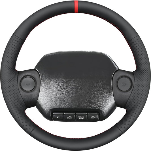 Loncky® Custom Hand Stitched Car OEM Leather Steering Wheel Cover for Dodge Ram 1994-1997 Interior Accessories