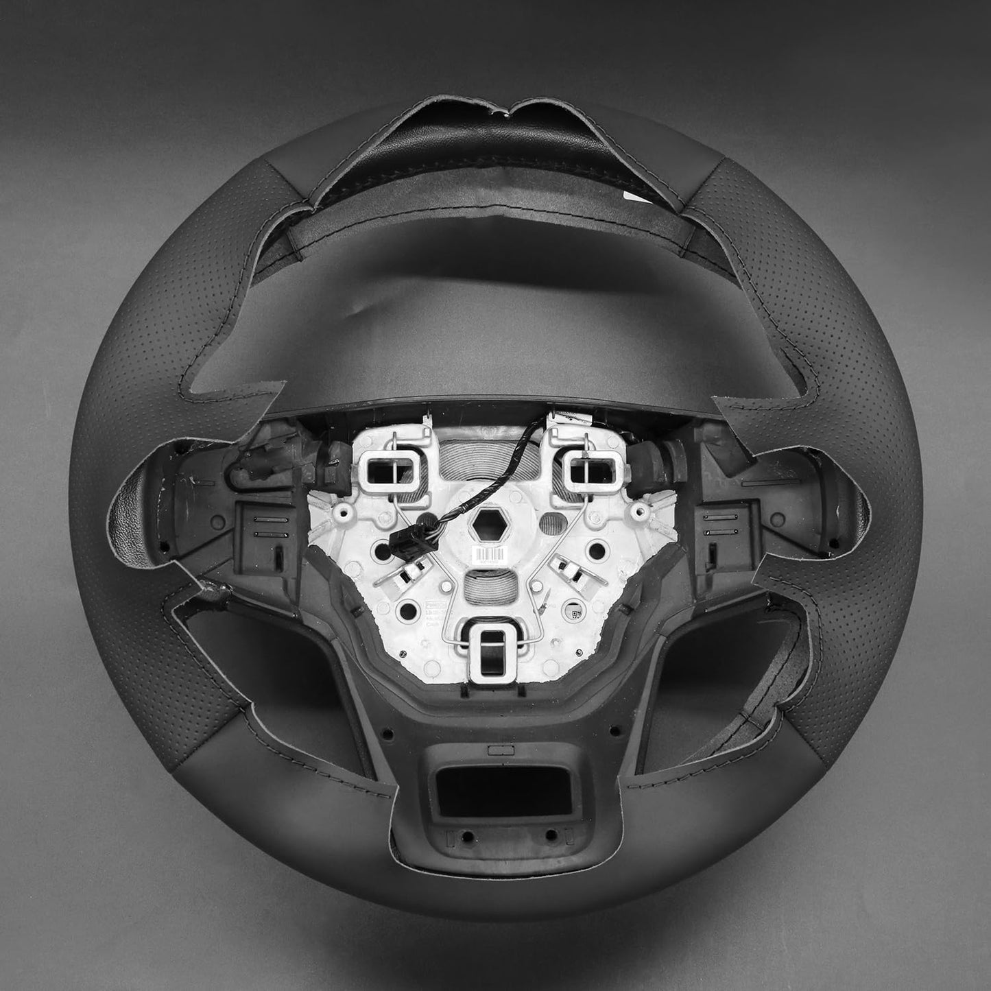 Loncky® Custom Hand Stitched Car OEM Leather Steering Wheel Cover for Ford Bronco 2021 2022 2023 2024 Interior Accessories