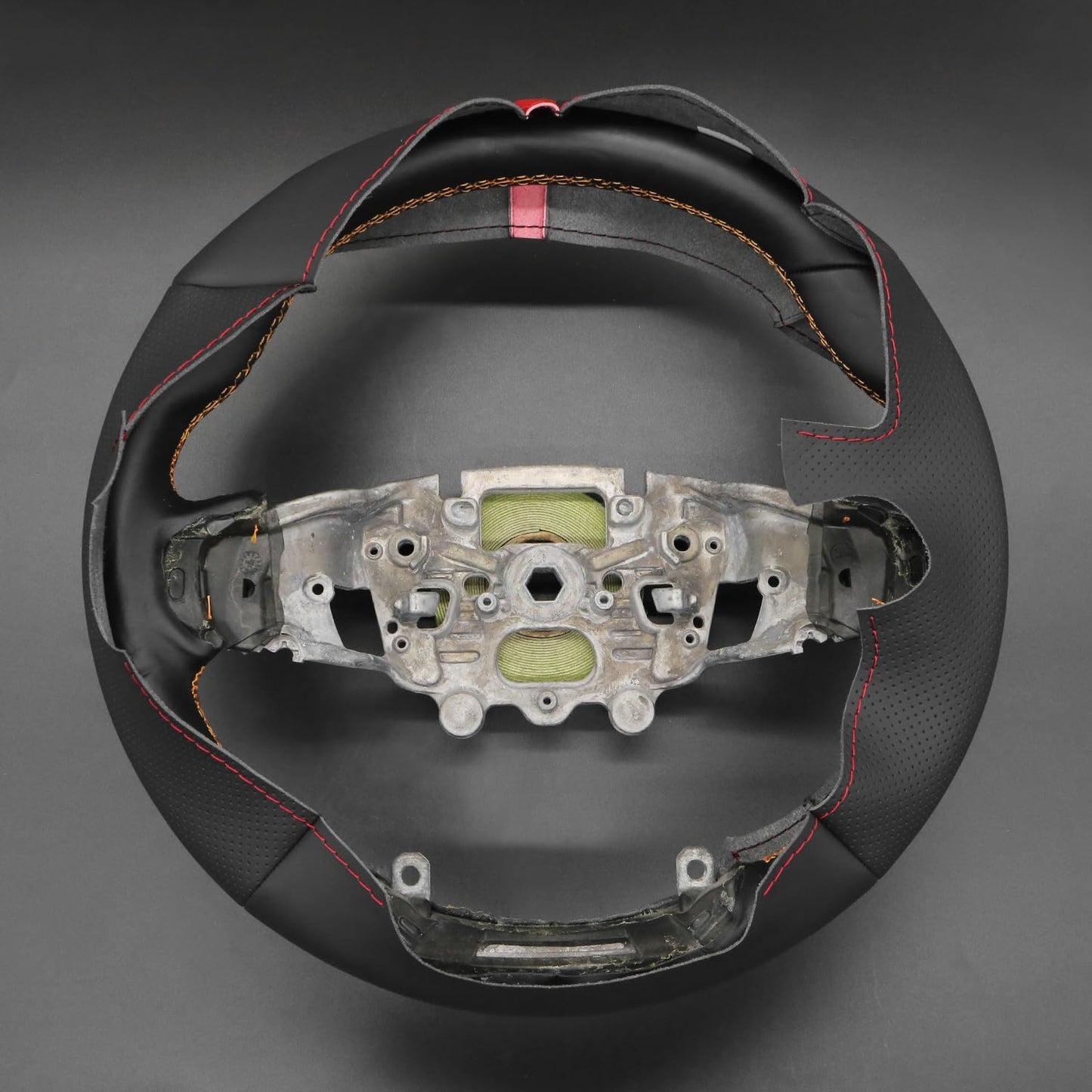 Loncky® Custom Hand Stitched Car OEM Leather Steering Wheel Cover for Ford Ranger Raptor 2022 2023 2024 Interior Accessories