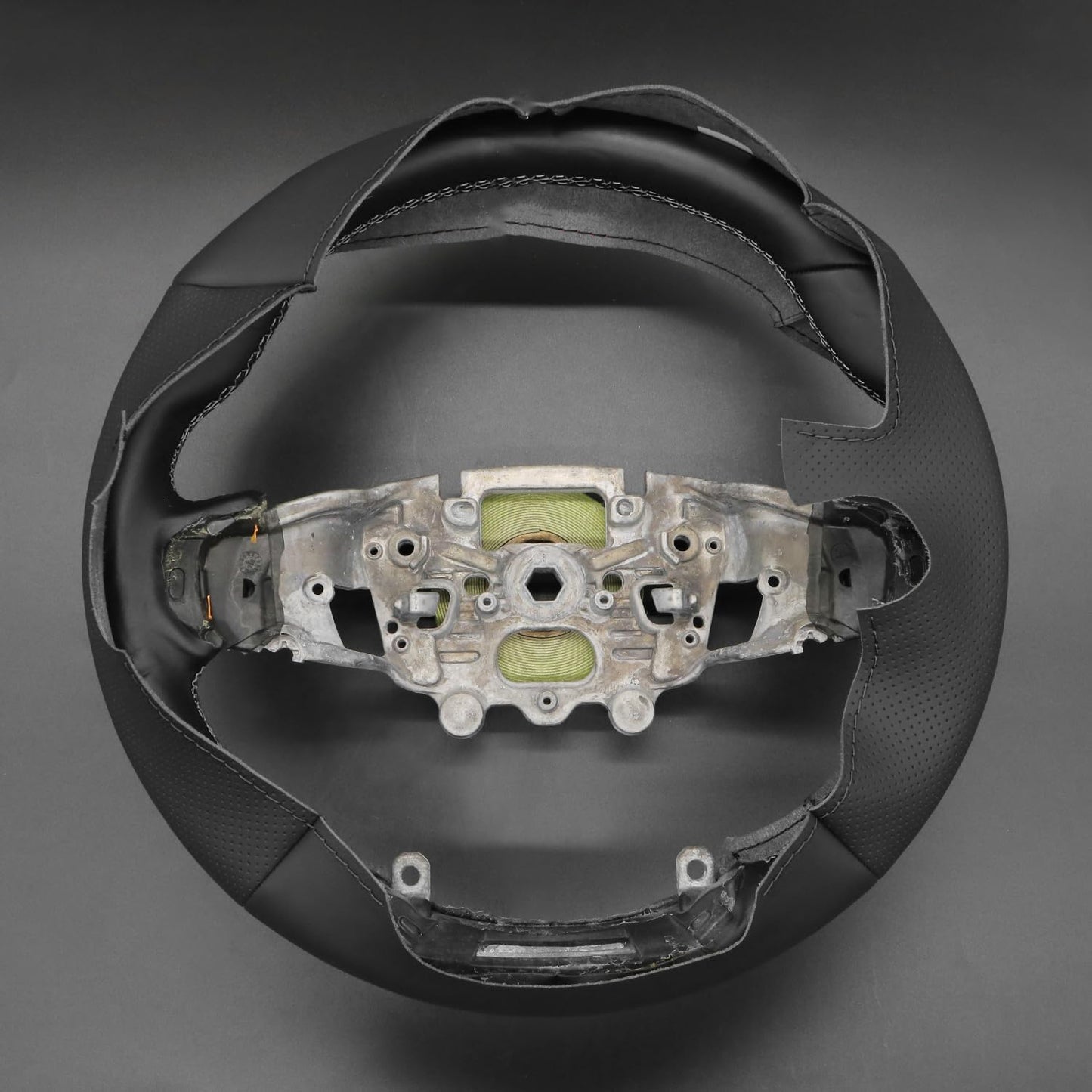 Loncky® Custom Hand Stitched Car OEM Leather Steering Wheel Cover for Ford Ranger Raptor 2022 2023 2024 Interior Accessories