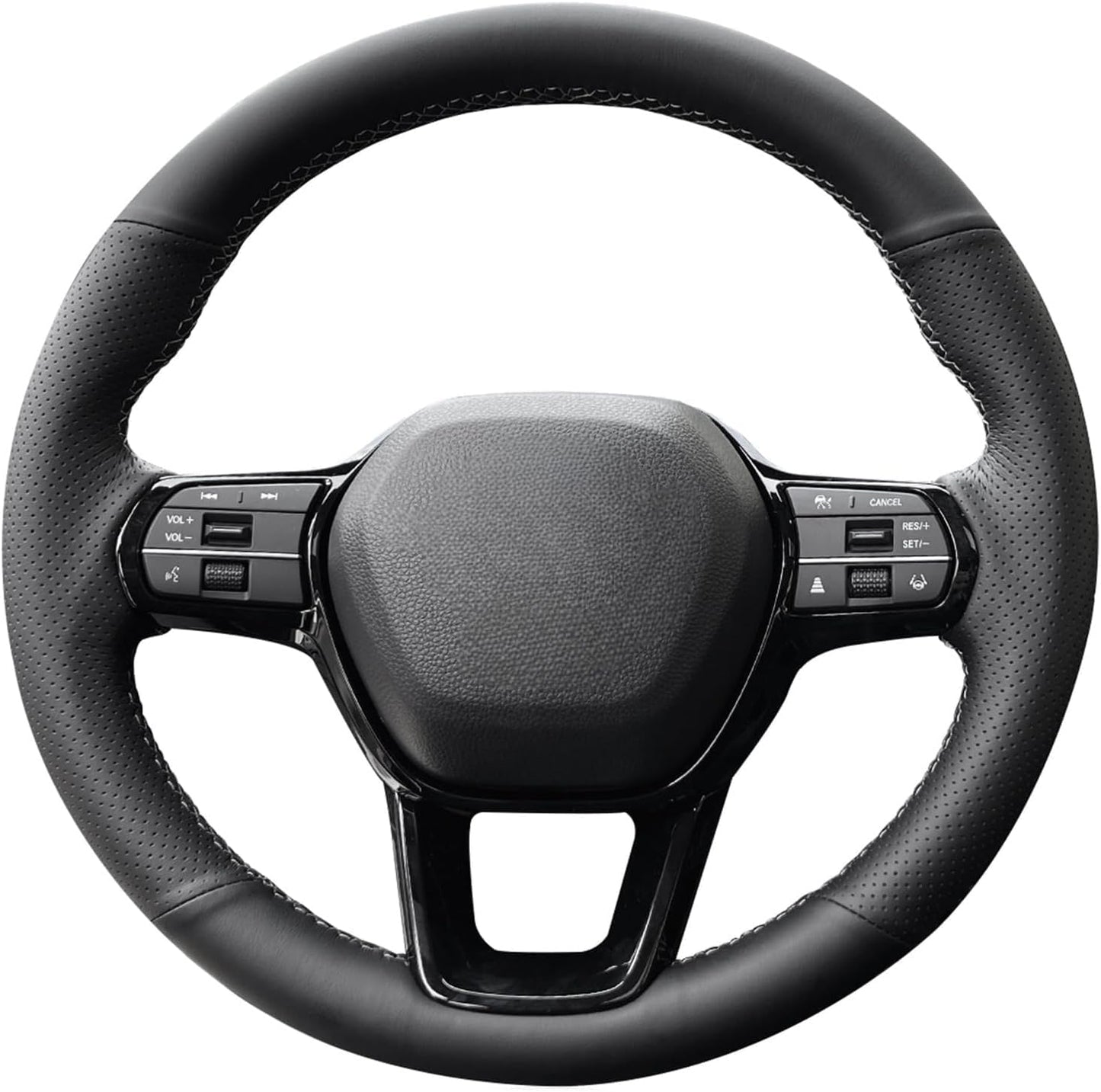 Loncky® Custom Hand Stitched OEM Leather Steering Wheel Cover for Honda Civic 2022 2023 2024 Civic Si 2022 2023 2024 Civic XI Honda Civic11 Accessories