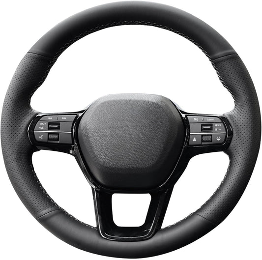Loncky® Custom Hand Stitched OEM Leather Steering Wheel Cover for Honda Civic 2022 2023 2024 Civic Si 2022 2023 2024 Civic XI Honda Civic11 Accessories