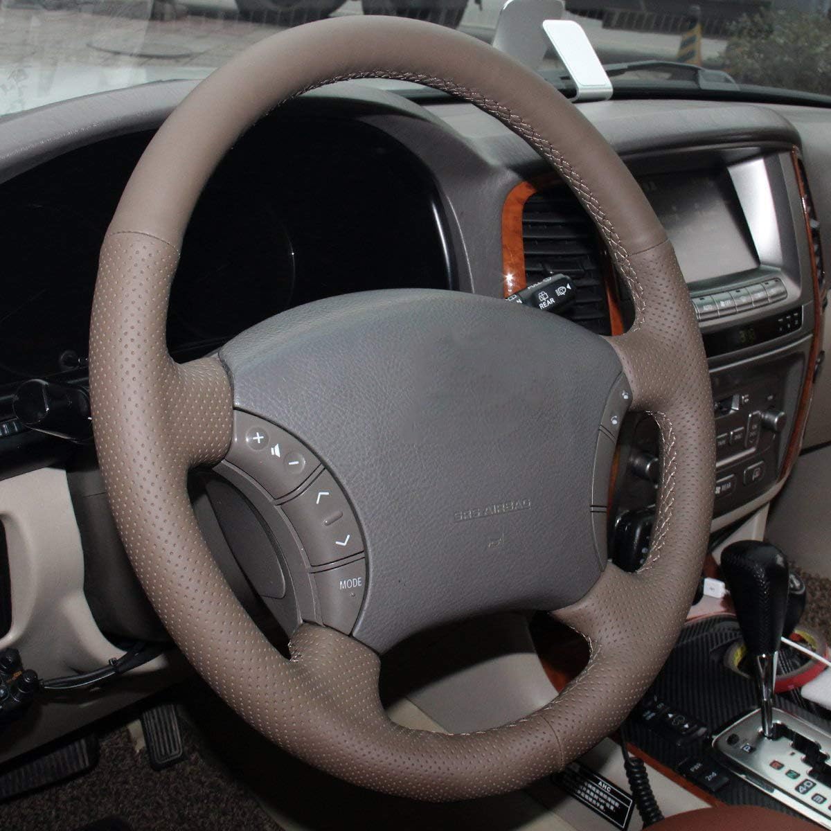 Loncky® Custom Hand Stitched OEM Leather Steering Wheel Cover for Lexus GX470 2003 2004 2005 2006 2007 2008 2009 / Lexus LX450 1996 1997 / LS400 1996-2000 / Lexus LX470 1998-2007 / Toyota Land Cruiser 1995-2007 Accessories