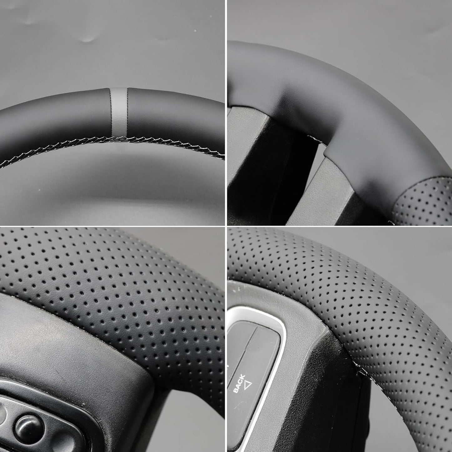 Loncky® Custom Hand Stitched Car OEM Leather Steering Wheel Cover for Dodge RAM 2009-2010 Interior Accessories