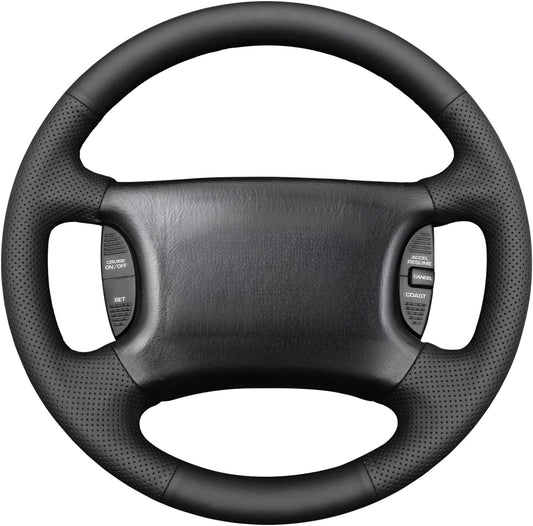 Loncky® Custom Hand Stitched Car OEM Leather Steering Wheel Cover for Dodge Ram Dakota 1500 2500 3500 1998-2003 Interior Accessories