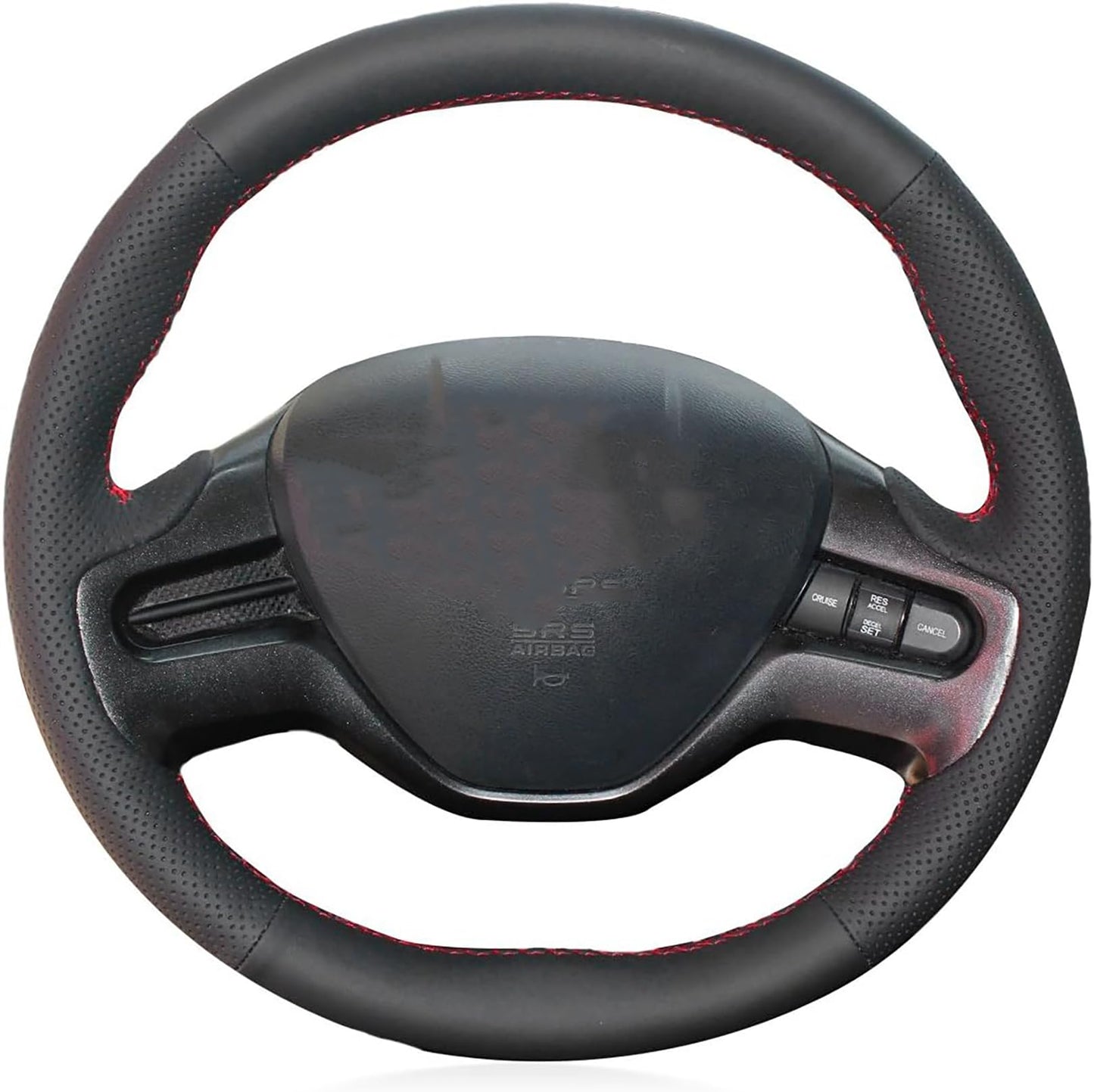 Loncky® Custom Hand Stitched Car OEM Leather Steering Wheel Cover for Honda Civic Old Honda Civic 2006 2007 2008 2009 Interior Accessories