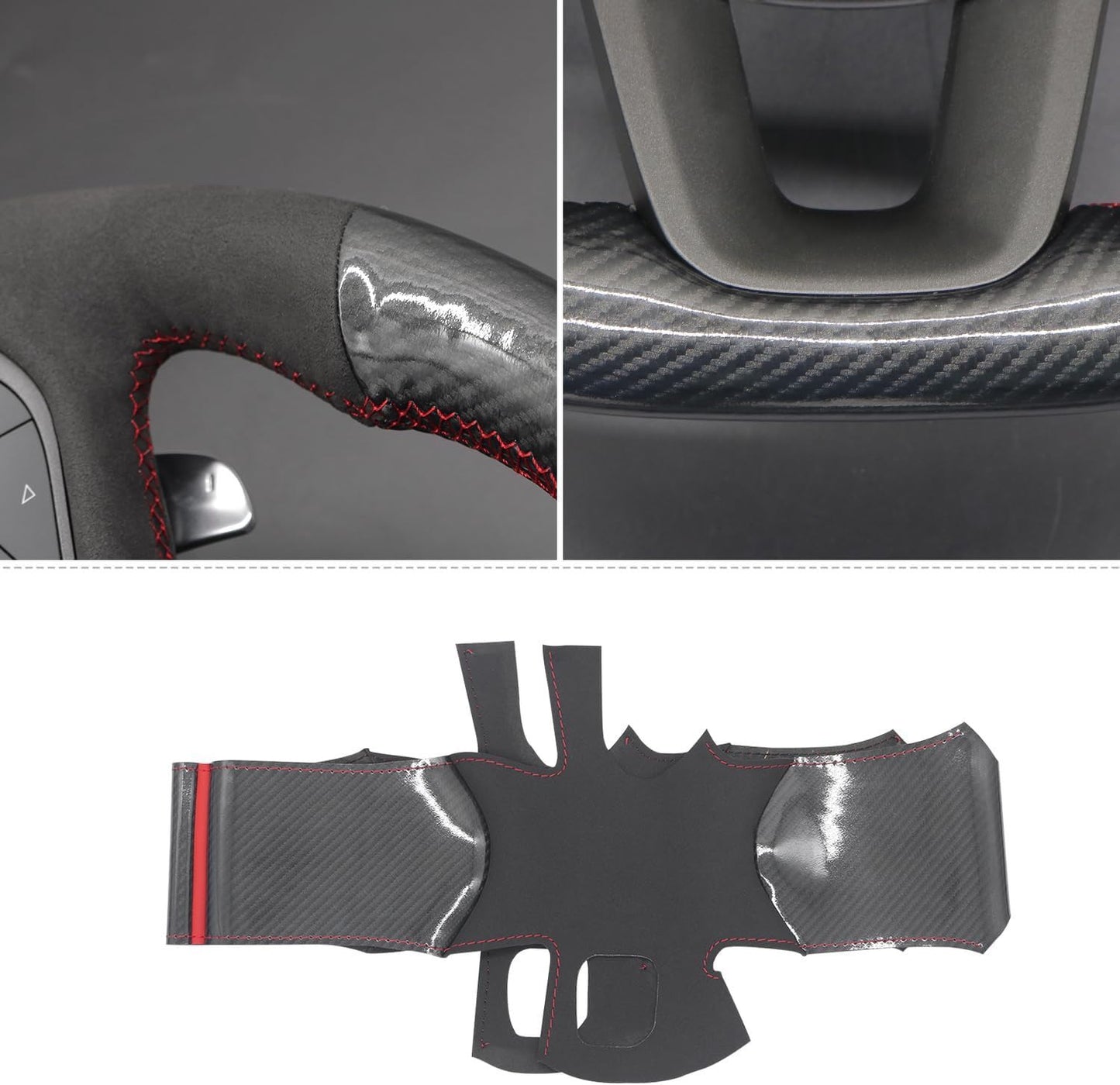 Loncky® Custom Hand Stitched Car OEM Leather Steering Wheel Cover for Dodge Durango Challenger SCAT R/T 2015-2025 Interior Accessories