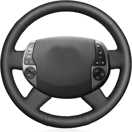 Loncky® Custom Hand Stitched OEM Leather Steering Wheel Cover for Toyota Prius 2004 2005 2006 2007 2008 2009 Interior Accessories