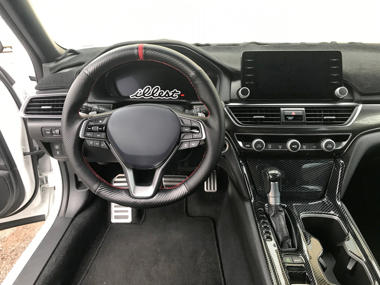 Loncky® Custom Hand Stitched OEM Leather Steering Wheel Cover for Honda Accord 10 2018 2019 2020 2021 2022 / Honda Insight 2019 2020 2021 2022 Interior Accessories
