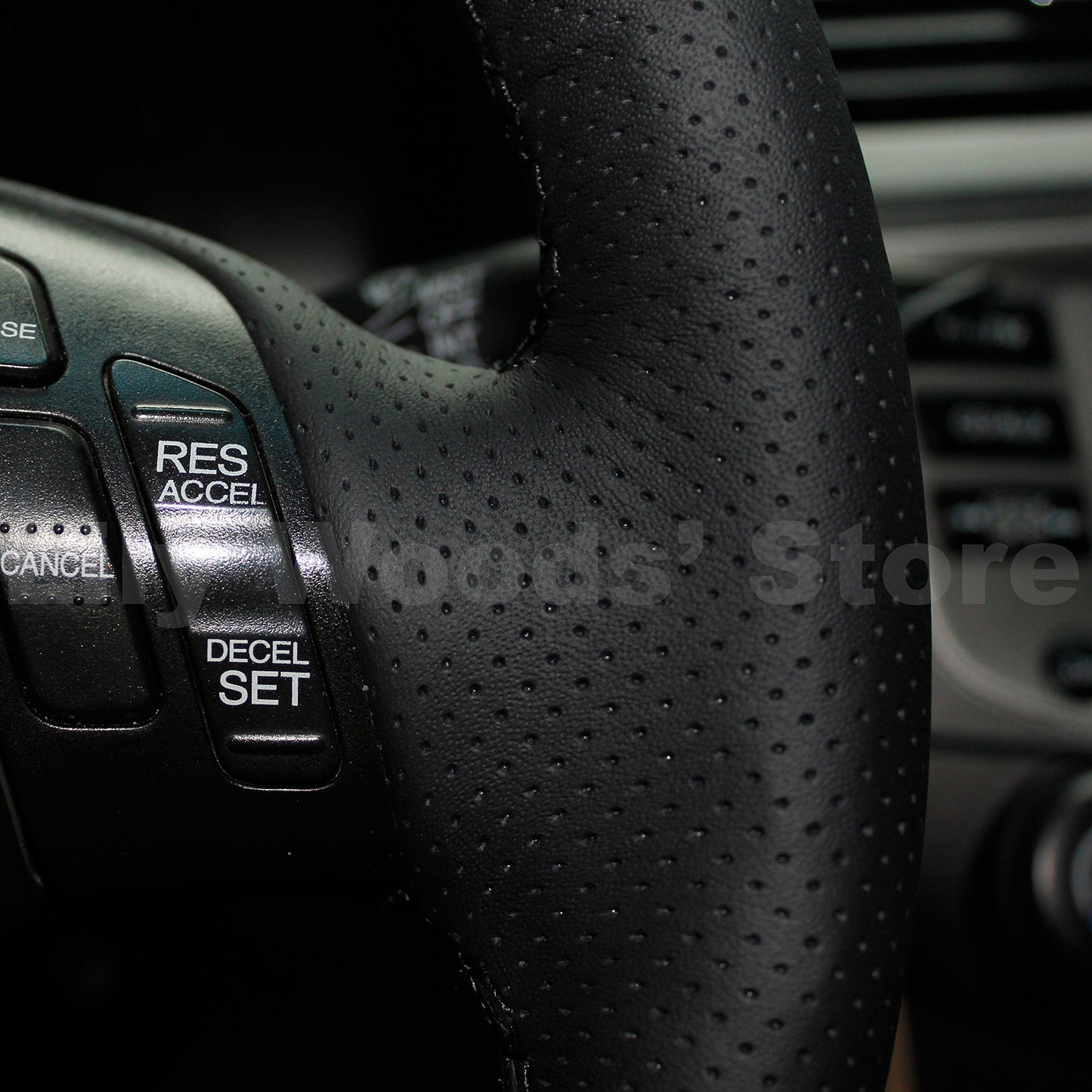 Loncky® Custom Hand Stitched OEM Leather Steering Wheel Cover for Honda Accord EX-L 2006 2007 / Honda Accord EX 2006 2007 Interior Accessories