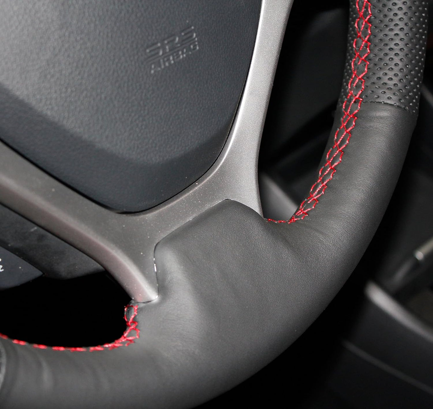 Loncky® Custom Hand Stitched OEM DIY Black Genuine Leather Steering Wheel Cover for Honda Civic 9 Civic 2012 2013 2014 2015 Interior Accessories