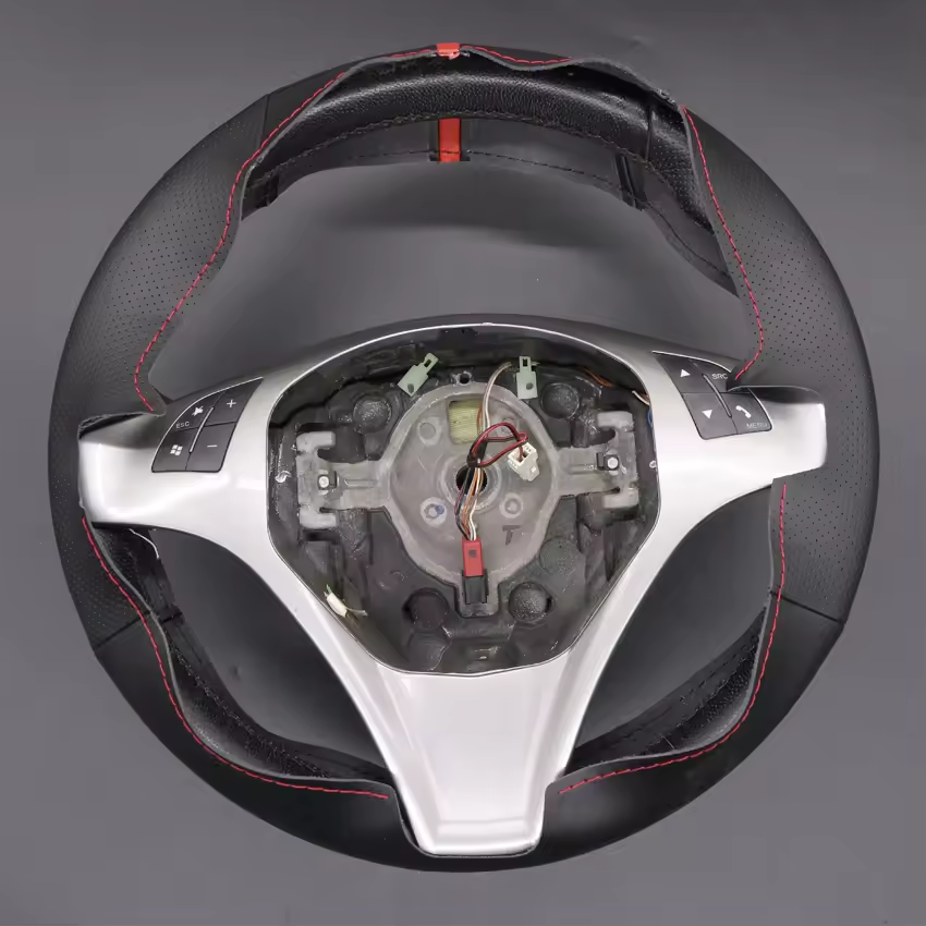 Loncky® Custom Hand Stitched Car OEM Leather Steering Wheel Cover for Alfa Romeo Giulietta 2010 2011 2012 2013 2014 Mito 2008 2009 2010 2011-2015 Interior Accessories