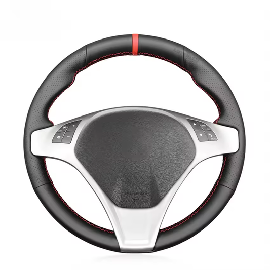 Loncky® Custom Hand Stitched Car OEM Leather Steering Wheel Cover for Alfa Romeo Giulietta 2010 2011 2012 2013 2014 Mito 2008 2009 2010 2011-2015 Interior Accessories