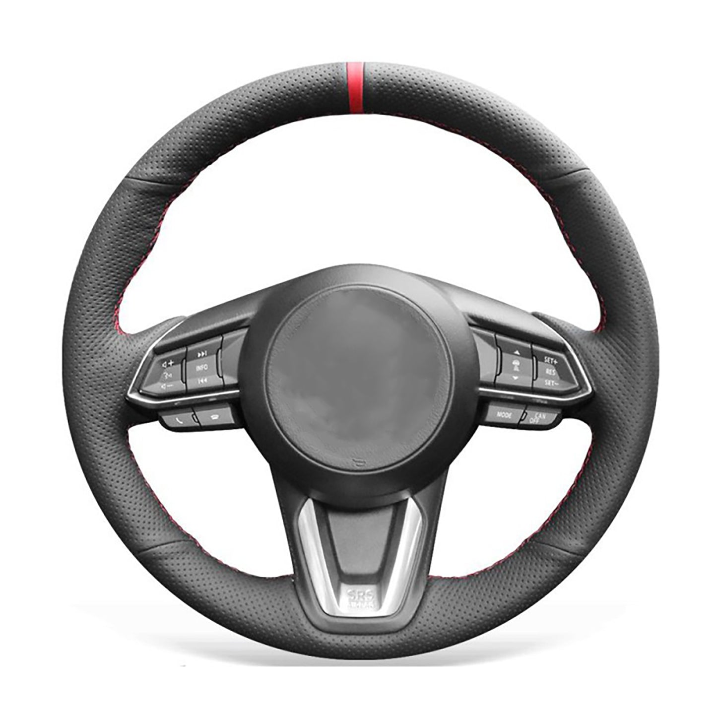 Loncky® Custom Hand Stitched OEM Leather Steering Wheel Cover for Mazda 3 2017-2018 Mazda 6 2017-2018 CX-3 2018-2019 CX-5 2017-2019 CX-9 2016-2019 / Toyota Yaris 2019 Interior Accessories