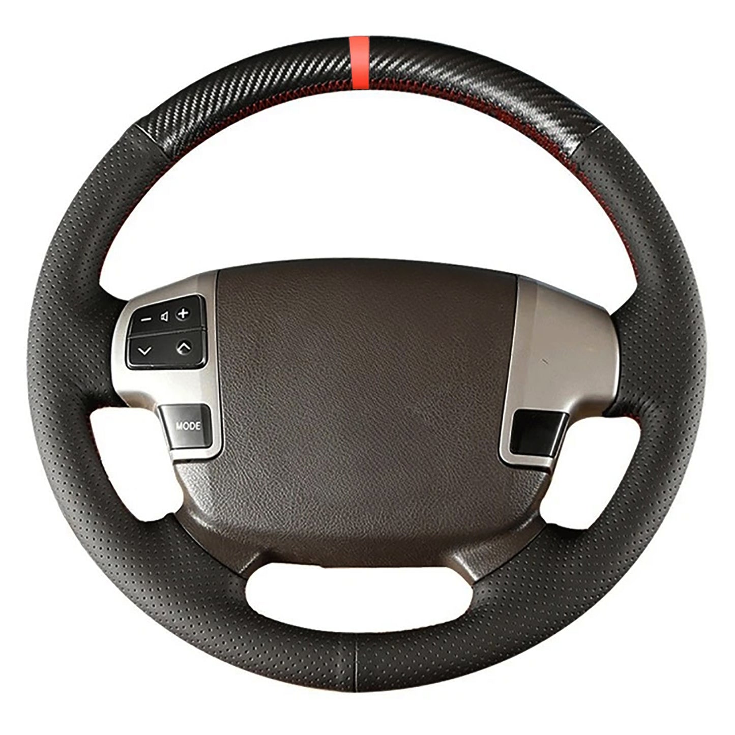 Loncky® Custom Hand Stitched OEM Leather Steering Wheel Cover for Toyota Land Cruiser 2008-2015 / Toyota Tundra 2007 2008 2009 2010 2011 2012 2013/ Toyota Sequoia 2008 2009 2010 2011 2012 2013 Car Interior Accessories