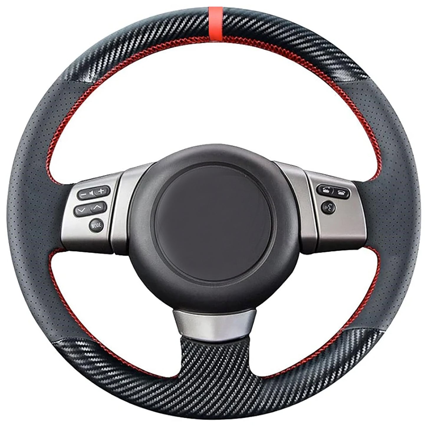 Loncky® Custom Hand Stitched OEM Leather Steering Wheel Cover for Toyota FJ Cruiser 2007 2008 2009 2010 2011 2012 2013 2014 OEM Interior Parts Accessories